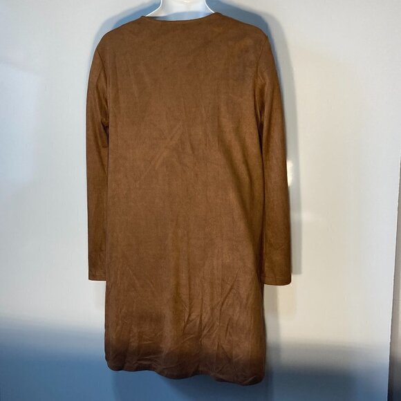 CoCo+Carmen SZ l/XL Brown Faux Suede Embroidered Jacket Western Boho Ranchland - Picture 4 of 9